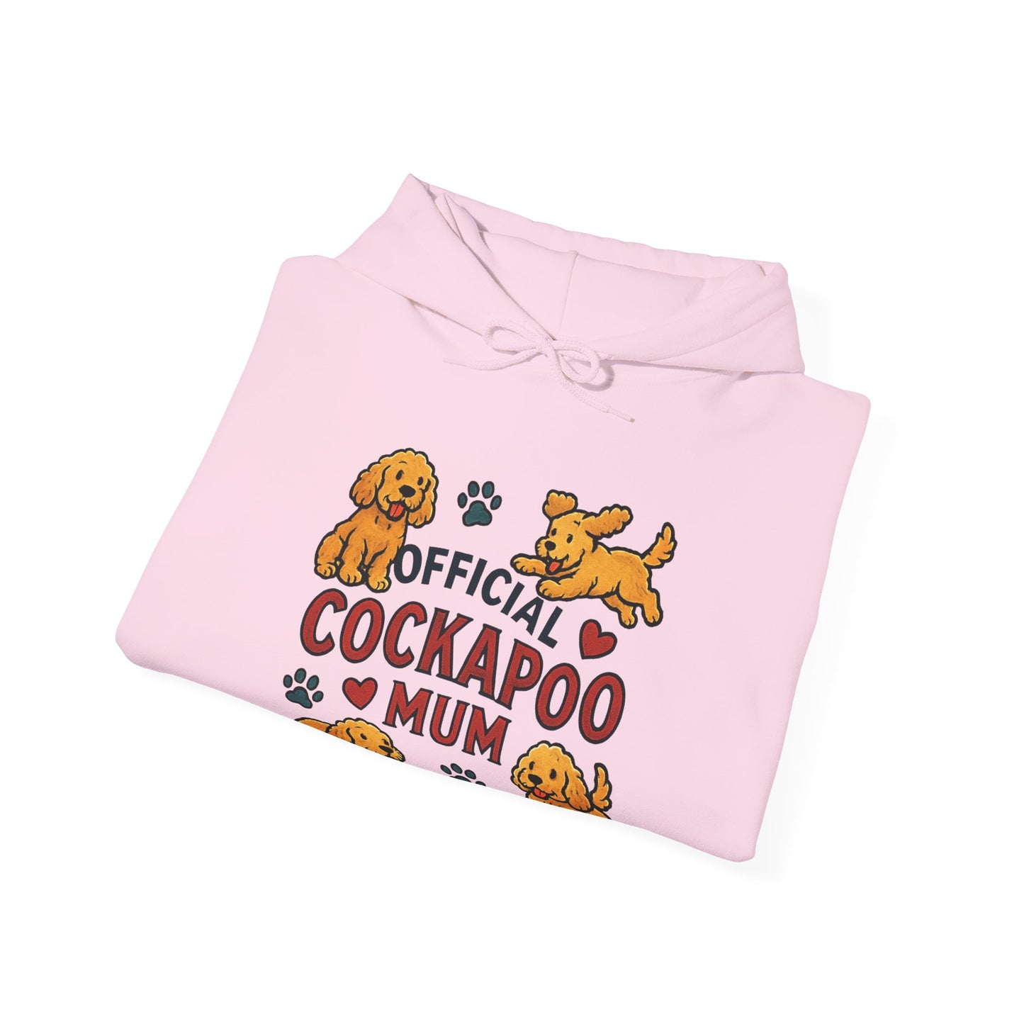 Hoodie — Official Cockapoo Mum Cute Paw Print Dog Mom Pullover