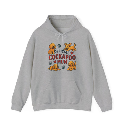 Hoodie — Official Cockapoo Mum Cute Paw Print Dog Mom Pullover