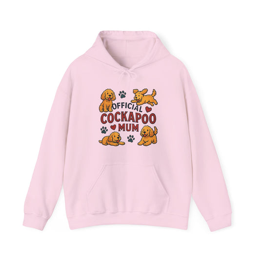 Hoodie — Official Cockapoo Mum Cute Paw Print Dog Mom Pullover