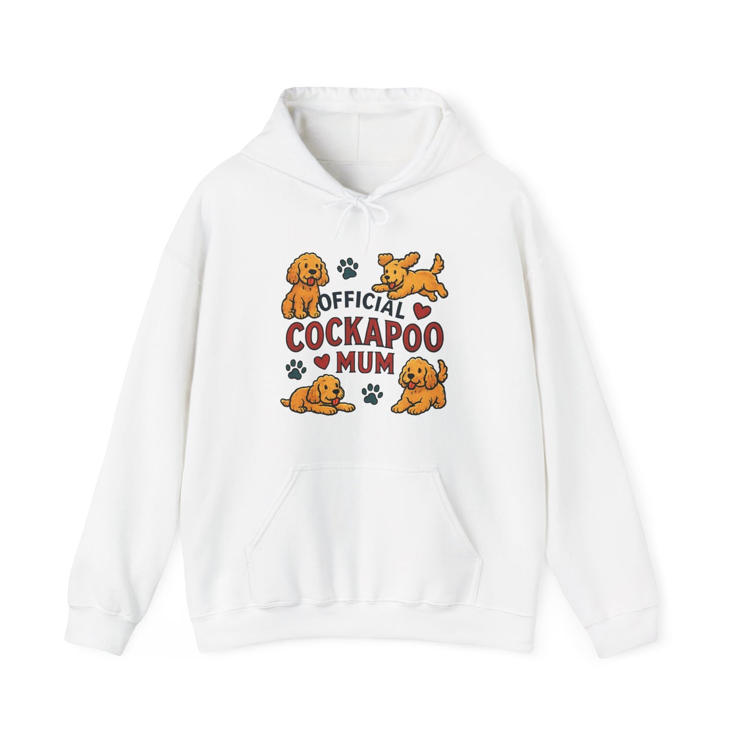 Hoodie — Official Cockapoo Mum Cute Paw Print Dog Mom Pullover
