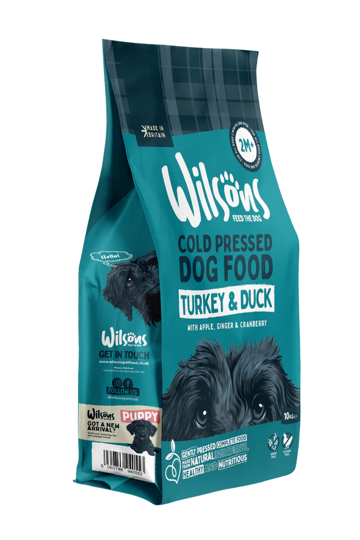 Wilsons Turkey & Duck Premium British Cold Pressed Dog Food 2kg – Grain Free & Chicken Free