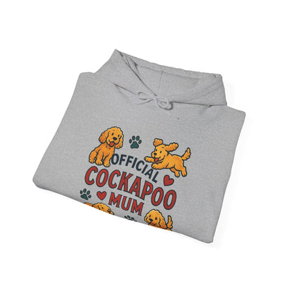 Hoodie — Official Cockapoo Mum Cute Paw Print Dog Mom Pullover