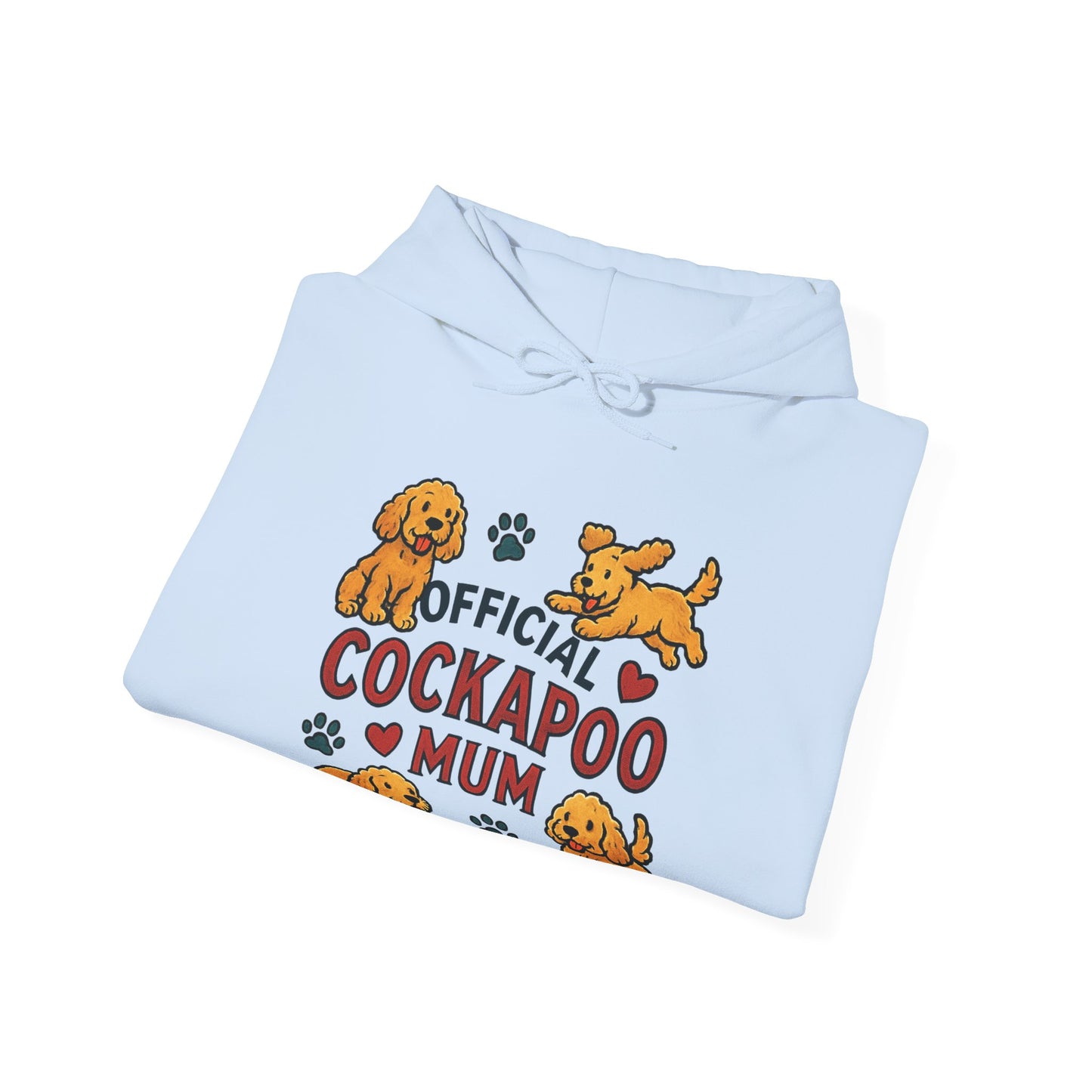 Hoodie — Official Cockapoo Mum Cute Paw Print Dog Mom Pullover