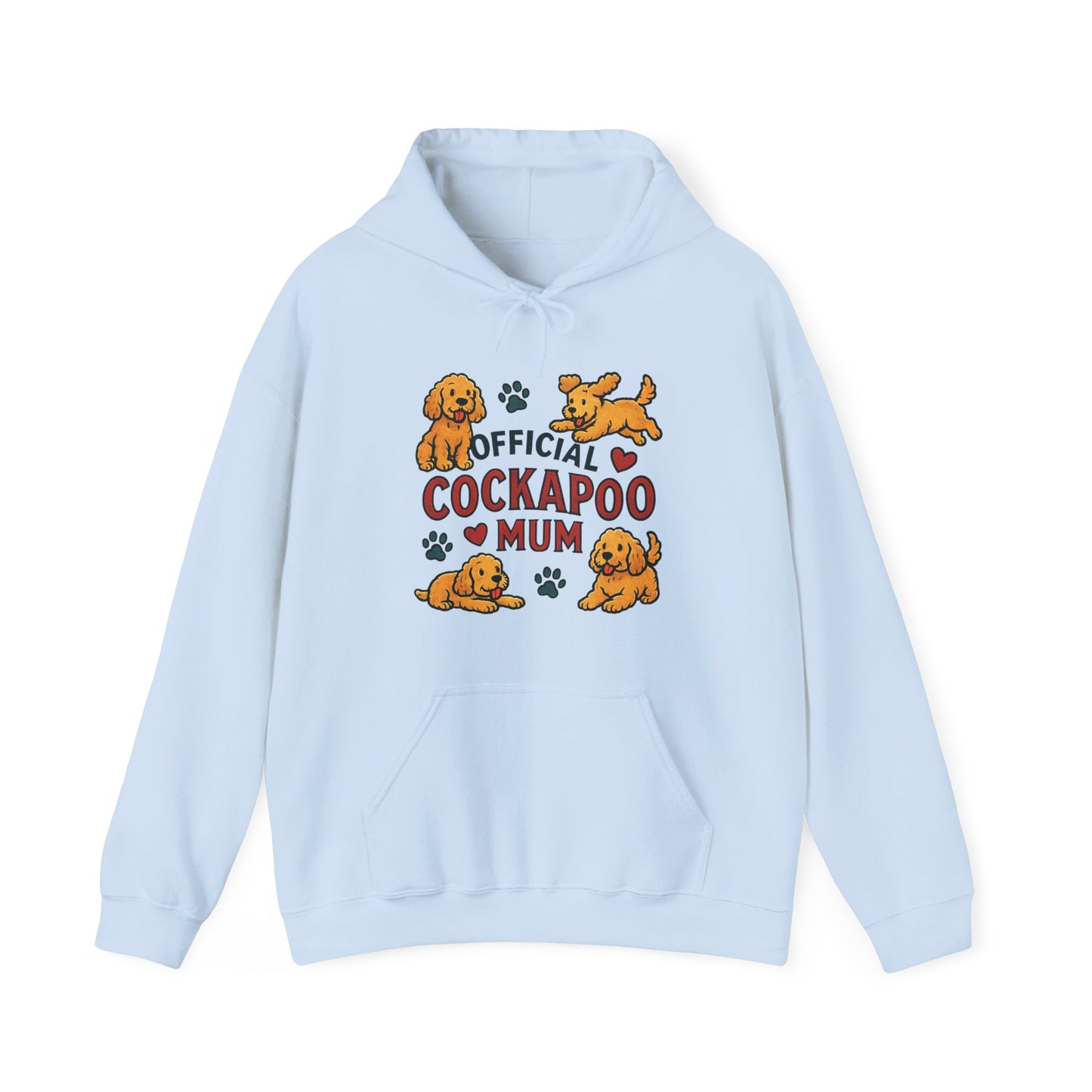 Hoodie — Official Cockapoo Mum Cute Paw Print Dog Mom Pullover