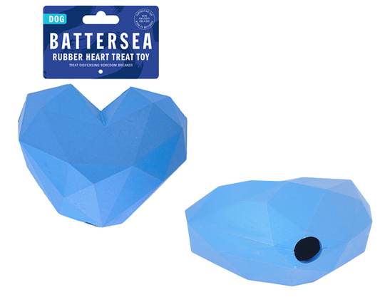 Battersea Rubber Heart Treat Toy For Dogs