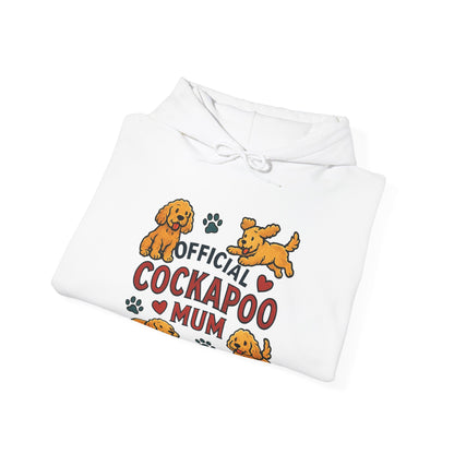Hoodie — Official Cockapoo Mum Cute Paw Print Dog Mom Pullover