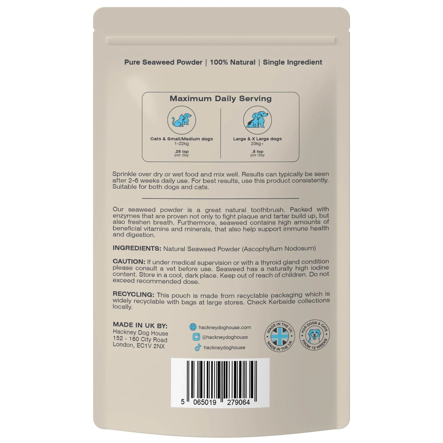 Hackney Dog House - Plaque Powder For Pets