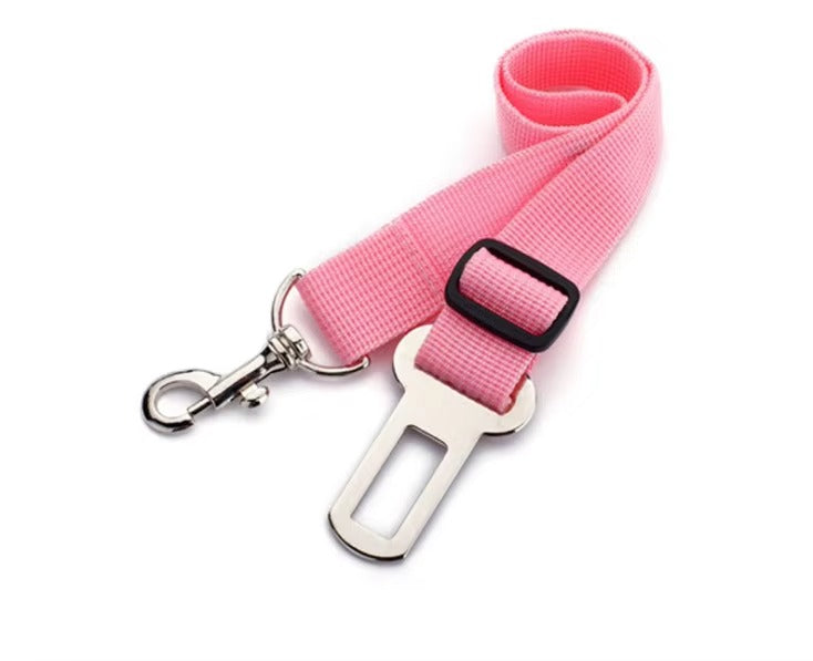 Adjustable Dog / Cat Car Seat Belt – Pet Travel Safety Harness Restraint Strap for Car