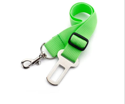 Adjustable Dog / Cat Car Seat Belt – Pet Travel Safety Harness Restraint Strap for Car